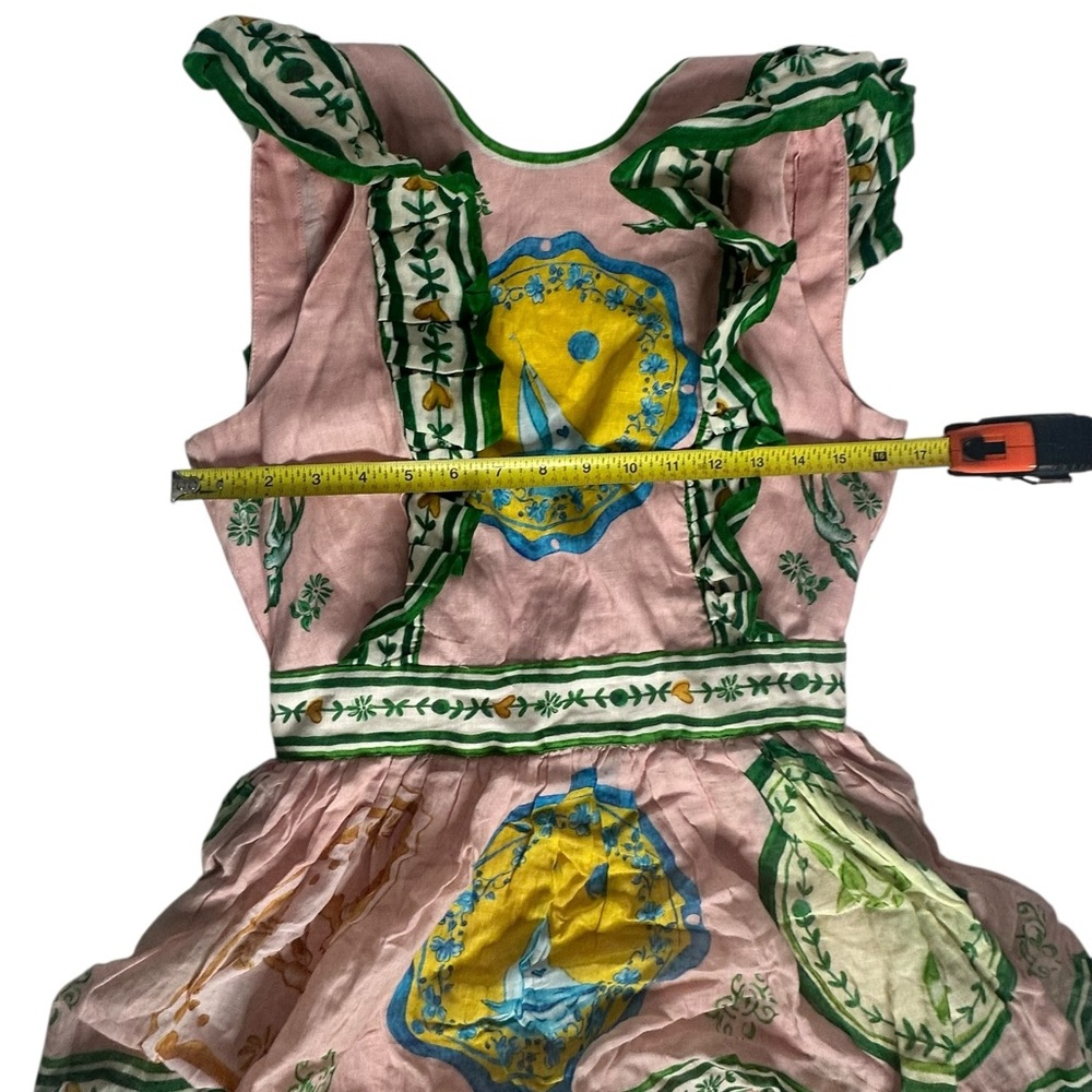 NWT Anthropologie x Alemais Porcelain Frilled Tiered European Flax Midi Dress 4 - Picture 8 of 12